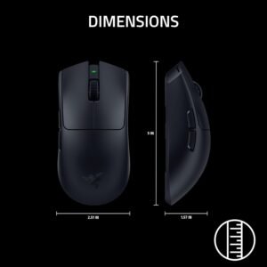 Razer Viper V4 Pro Wireless Esports Gaming Mouse – 49g Ultra Lightweight, Fast & Precise, 50K DPI Optical Sensor, 8K Polling, Gen-4 Optical Switches, Scroll Wheel, USB-C Charging, for PC & Mac – Black
