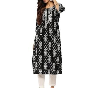 Libas Embroidered Cotton Straight Kurta