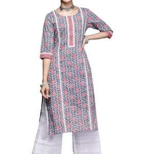 Libas Printed Cotton Straight Kurta