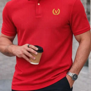 MACK JONNEY Men Self Design Polo Neck Cotton Blend T-Shirt